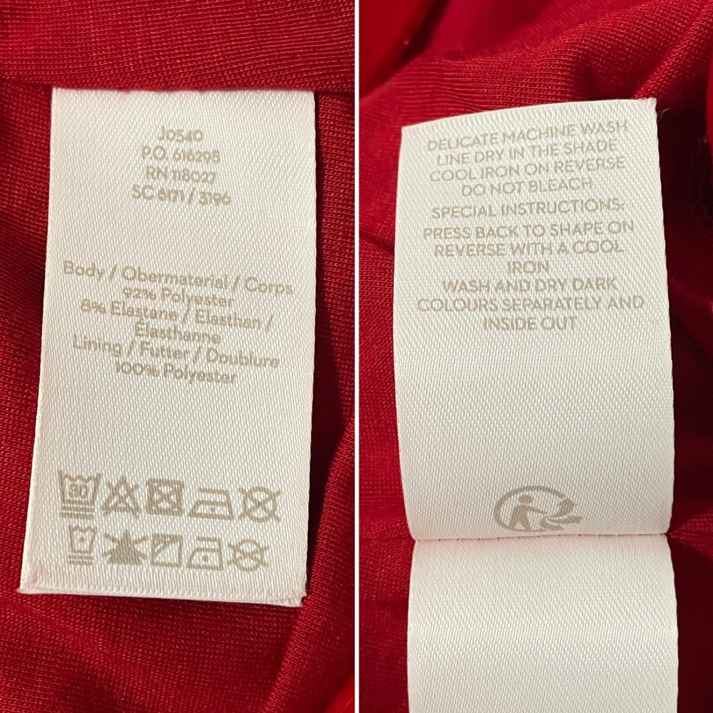Boden Laura Scoop Back Red Velvet Top Women's US 10 - Picture 9 of 13
